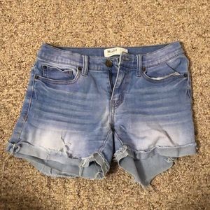 blue jean shorts